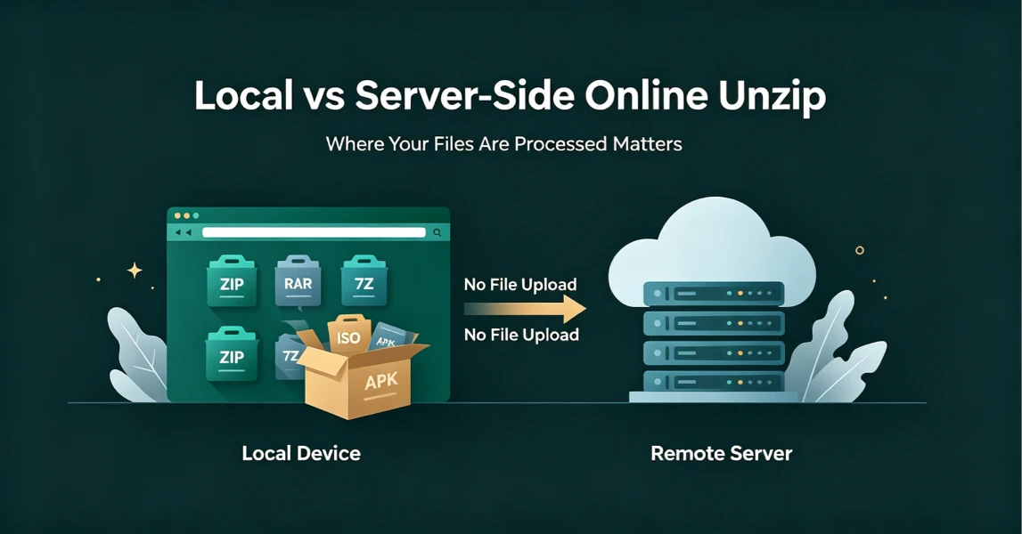 Local vs Server-Side Online Unzip: Why Where Your Files Are Processed Matters